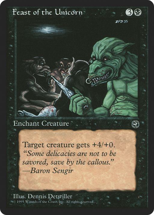 Feast of the Unicorn (HML-47A) [Homelands] MTG Single Wizards of the Coast