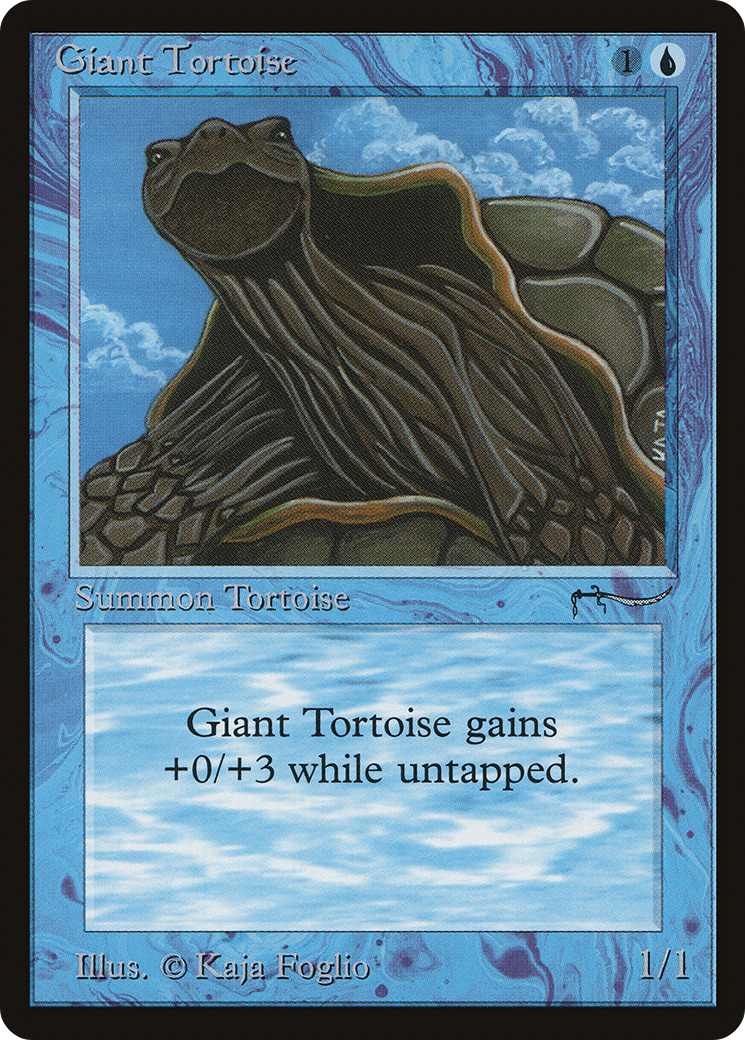 Giant Tortoise (Dark Mana Cost) [Arabian Nights] MTG Single Magic: The Gathering