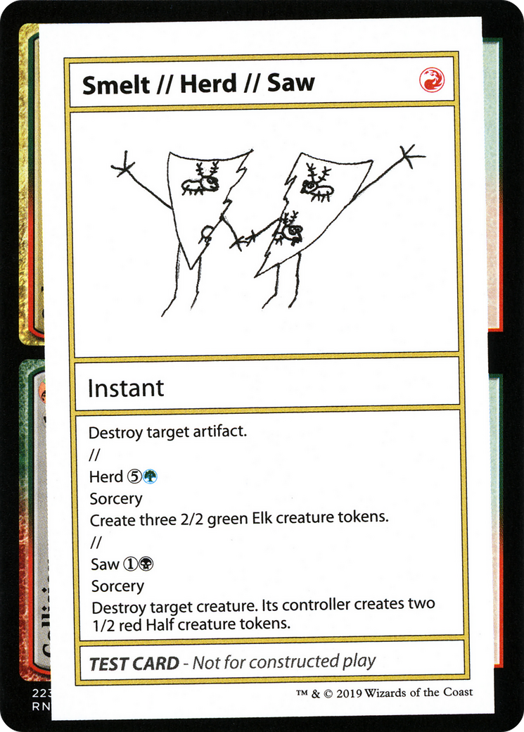 Smelt // Herd // Saw (CMB1-100) [Mystery Booster] Playtest Cards 2021 MTG Single Wizards of the Coast