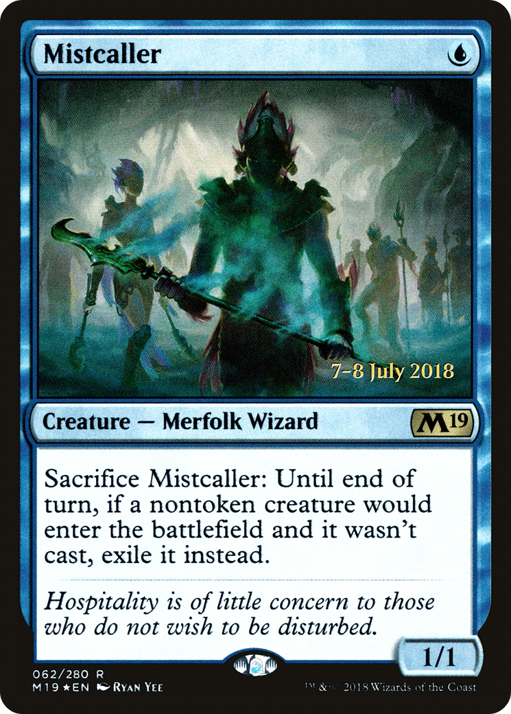 Mistcaller [Core Set 2019 Prerelease Promos] MTG Single Magic: The Gathering   