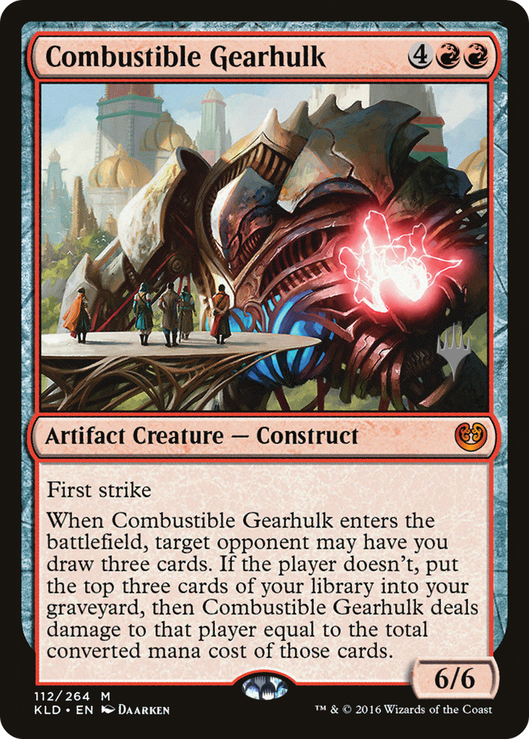 Combustible Gearhulk (PPTHB-112) [Kaladesh Promos] MTG Single Wizards of the Coast
