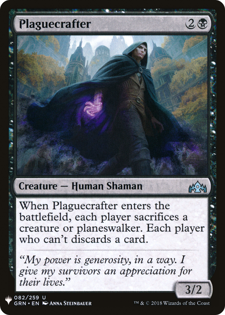 Plaguecrafter (LIST-GRN-82) [Mystery Booster] The List MTG Single Wizards of the Coast