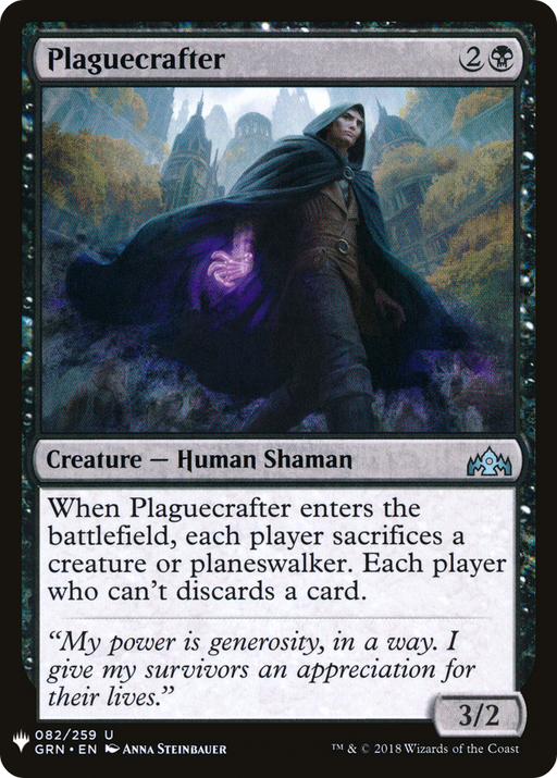 Plaguecrafter (LIST-GRN-82) [Mystery Booster] The List MTG Single Wizards of the Coast