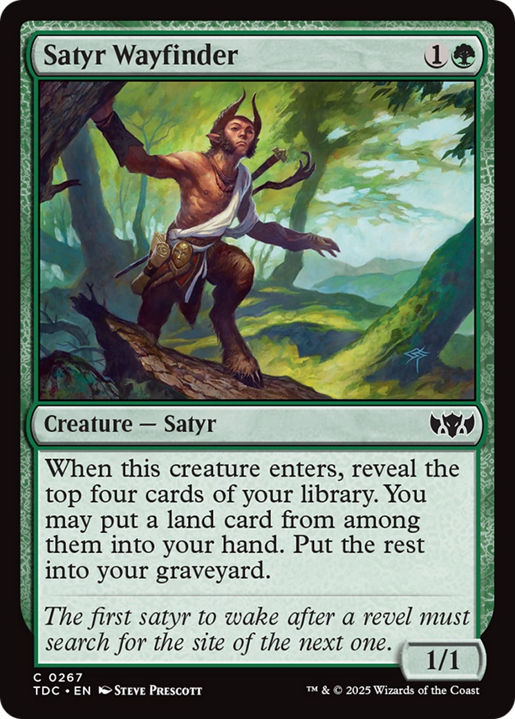 Satyr Wayfinder (TDC-267) [Commander: Tarkir: Dragonstorm] MTG Single Wizards of the Coast