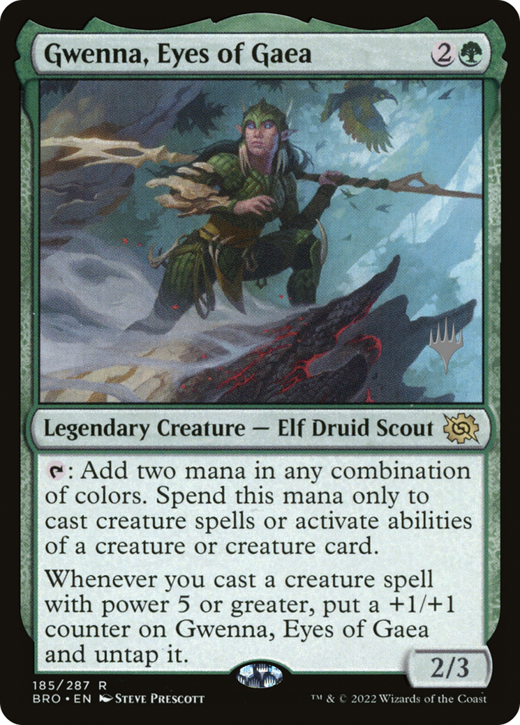 Gwenna, Eyes of Gaea (PPBRO-185) [The Brothers' War Promos] Foil MTG Single Wizards of the Coast