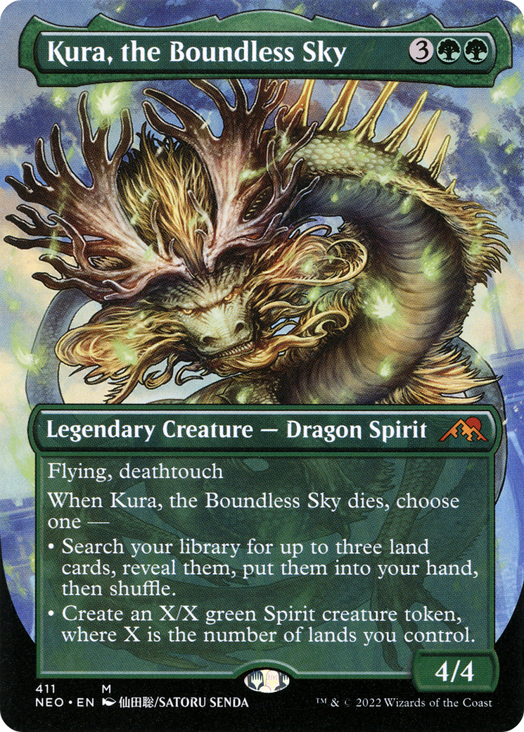 Kura, the Boundless Sky (NEO-411) [Kamigawa: Neon Dynasty] (Borderless) Foil MTG Single Wizards of the Coast