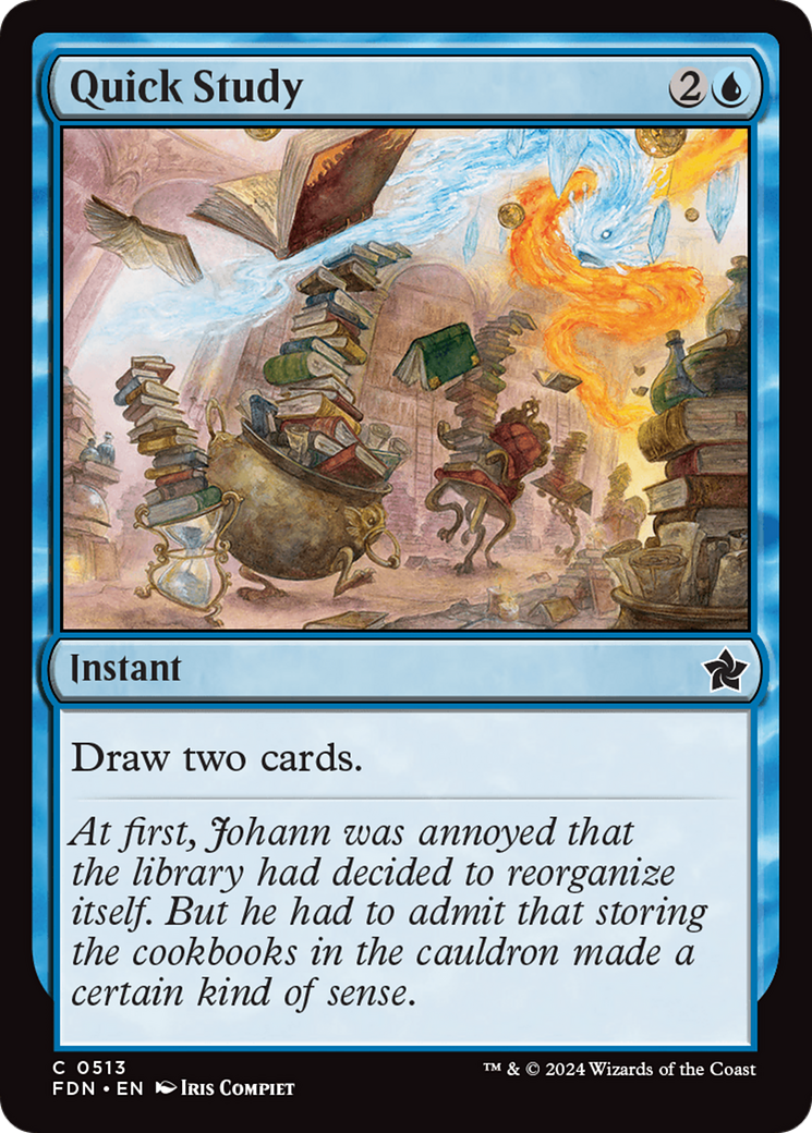 Quick Study (FDN-513) [Foundations] MTG Single Wizards of the Coast