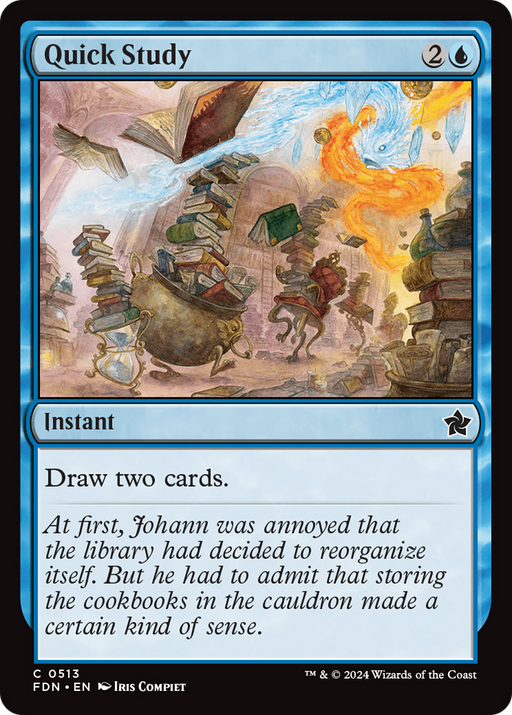 Quick Study (FDN-513) [Foundations] MTG Single Wizards of the Coast