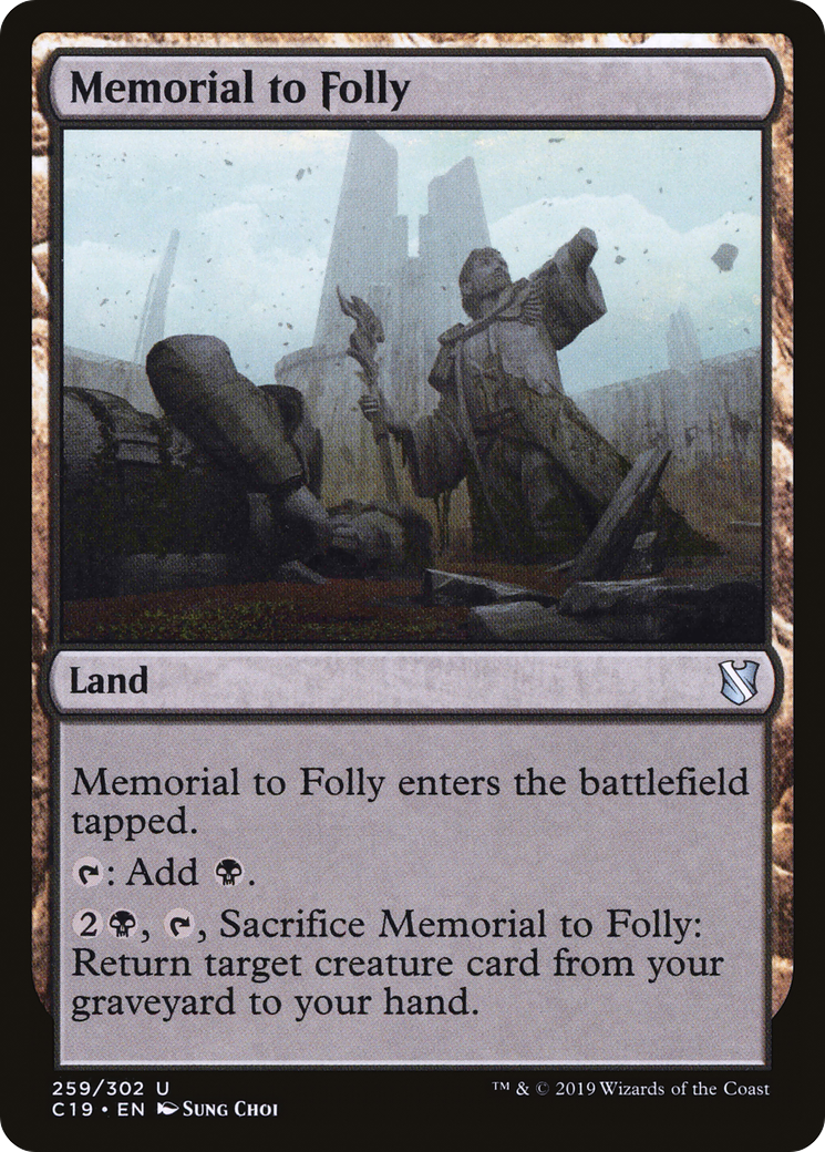 Memorial to Folly (C19-259) [Commander 2019] MTG Single Wizards of the Coast