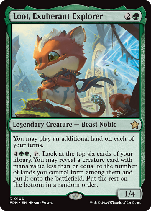 Loot, Exuberant Explorer (FDN-106) [Foundations] Foil MTG Single Wizards of the Coast