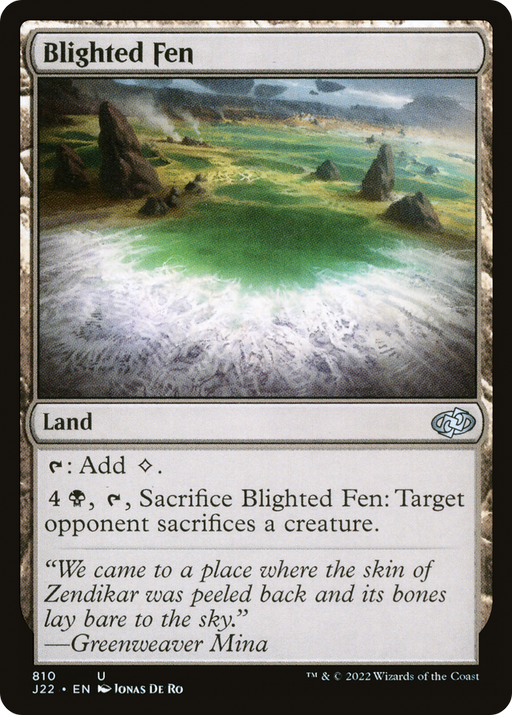 Blighted Fen (J22-810) [Jumpstart 2022] MTG Single Wizards of the Coast