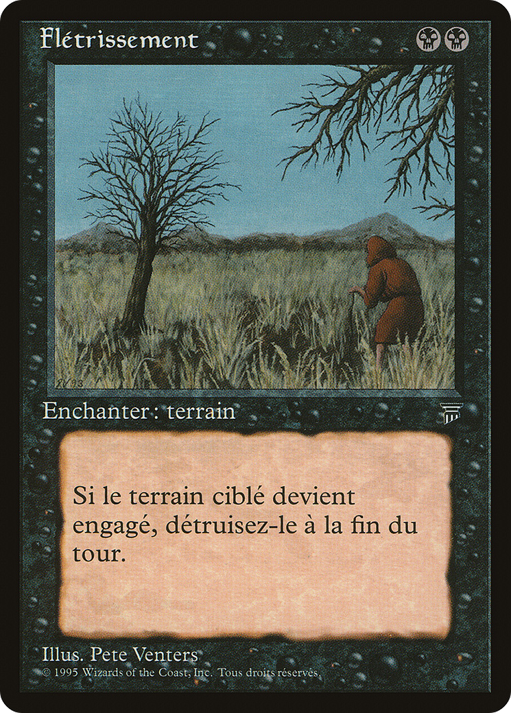 Blight (French) - "Fletrissement" (REN-) [Renaissance] MTG Single Wizards of the Coast