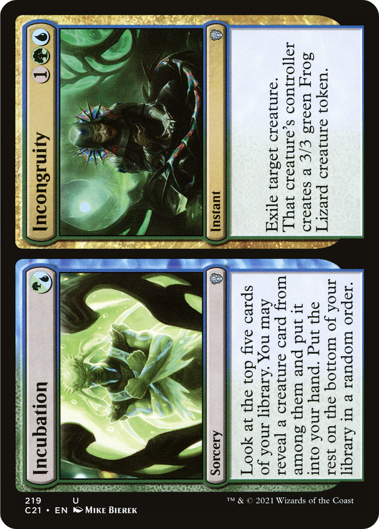Incubation // Incongruity (C21-219) [Commander 2021] MTG Single Wizards of the Coast