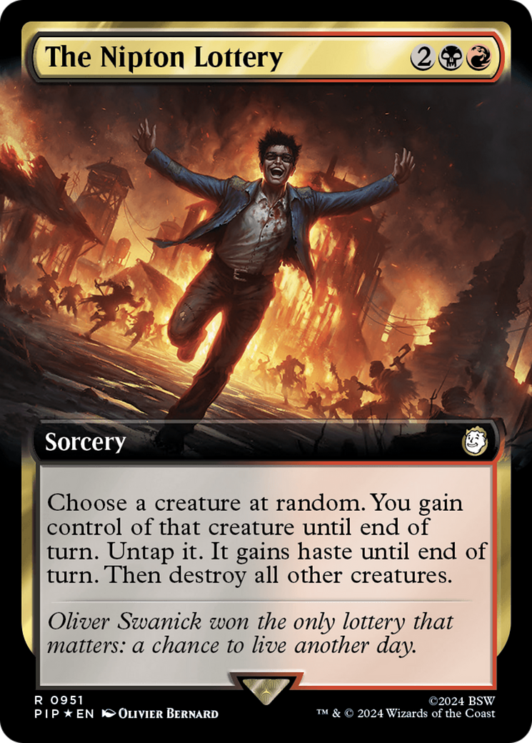 The Nipton Lottery (Surge Foil) (PIP-951) [Fallout] (Extended Art) Foil MTG Single Wizards of the Coast