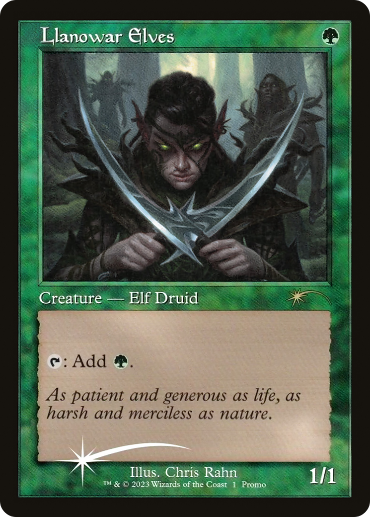 Llanowar Elves (MEDIA-001) [Dominaria United Promos] Foil MTG Single Wizards of the Coast