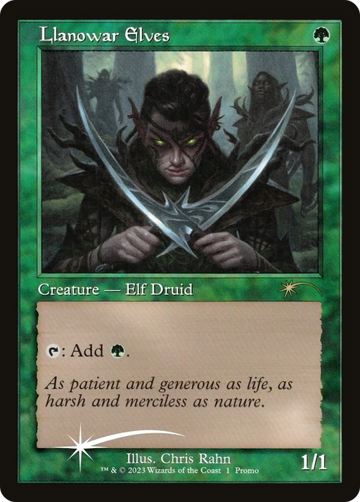 Llanowar Elves (MEDIA-001) [Dominaria United Promos] Foil MTG Single Wizards of the Coast