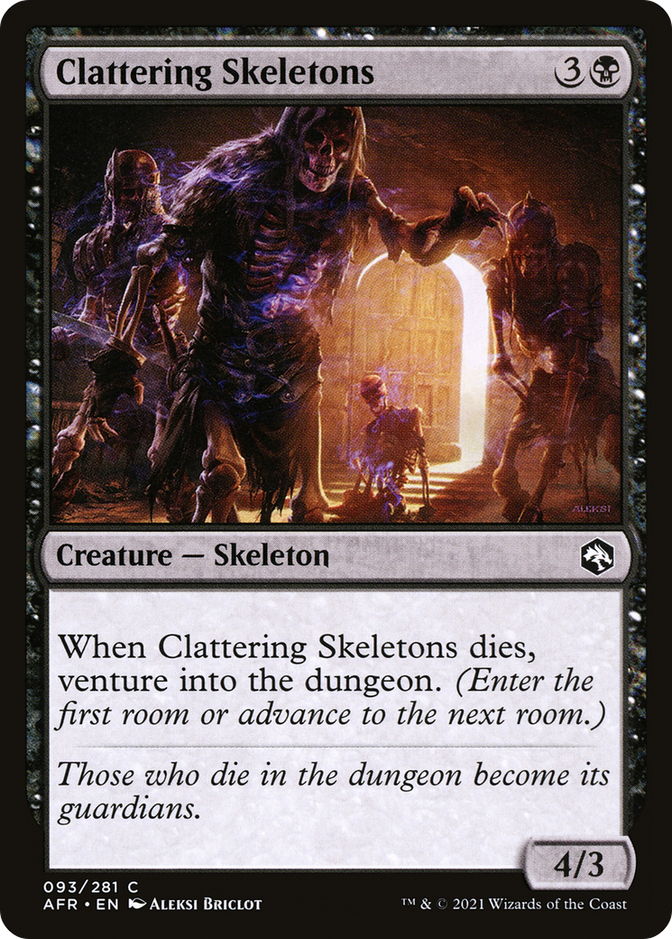 Clattering Skeletons (AFR-093) [Adventures in the Forgotten Realms] MTG Single Wizards of the Coast