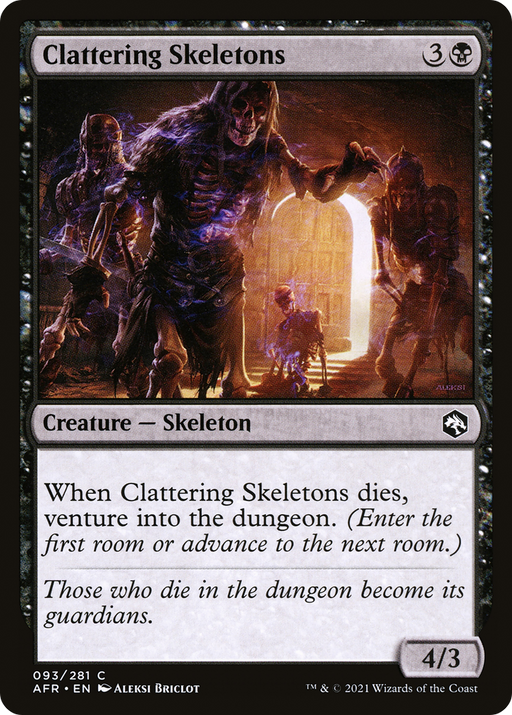 Clattering Skeletons (AFR-093) [Adventures in the Forgotten Realms] MTG Single Wizards of the Coast