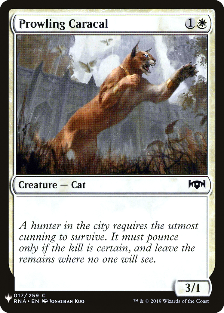 Prowling Caracal (LIST-RNA-17) [Mystery Booster] The List MTG Single Wizards of the Coast