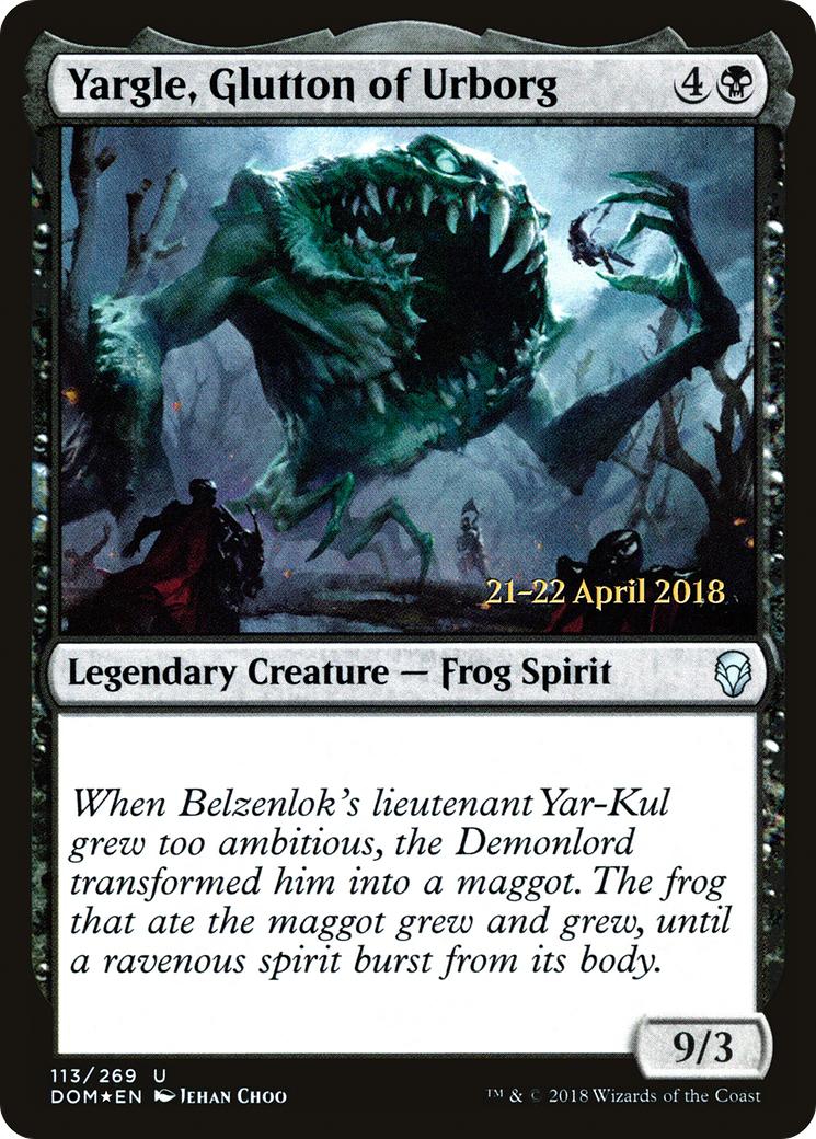 Yargle, Glutton of Urborg (PRE-113) [Dominaria Promos] Foil MTG Single Wizards of the Coast