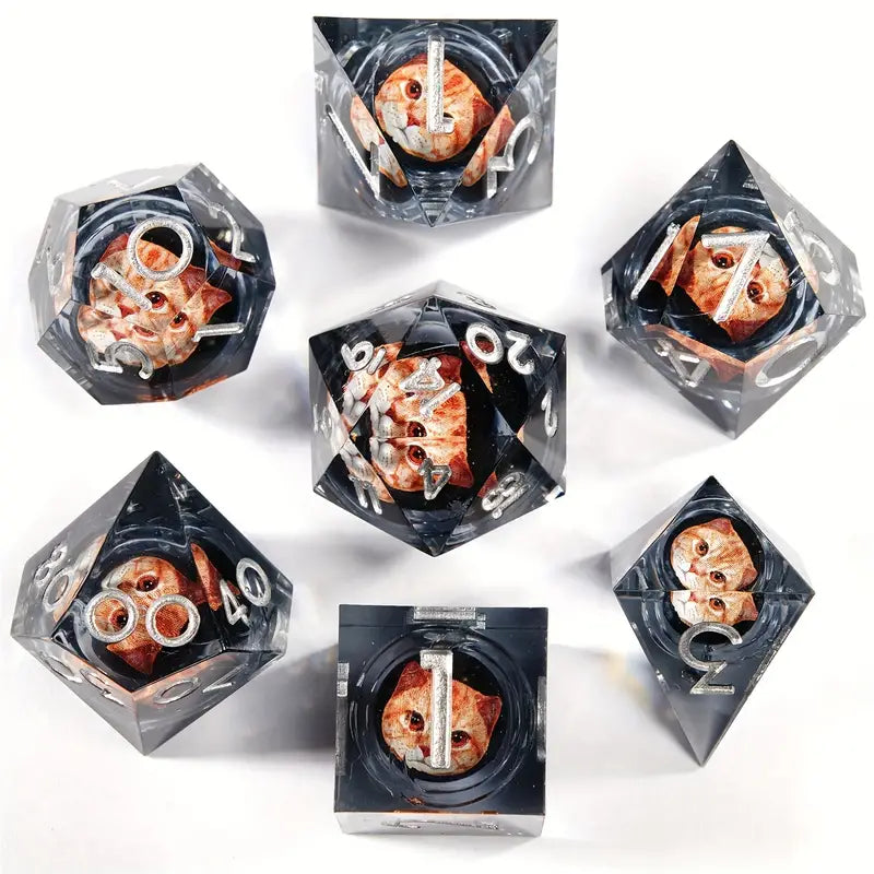 Seriously Good Dice: Liquid Core 7 Die Set "Kittens" Dice & Gaming Accessories Taps Imports