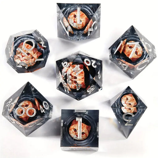 Seriously Good Dice: Liquid Core 7 Die Set "Kittens" Dice & Gaming Accessories Taps Imports