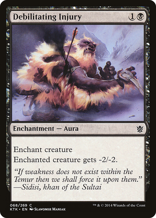 Debilitating Injury (KTK-068) [Khans of Tarkir] MTG Single Wizards of the Coast