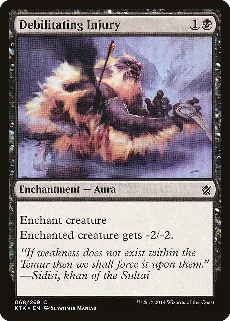 Debilitating Injury (KTK-068) [Khans of Tarkir] Foil MTG Single Wizards of the Coast