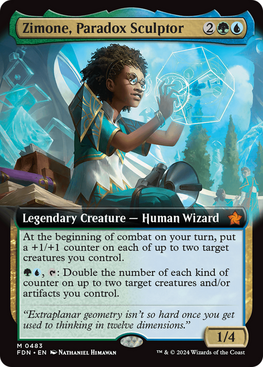 Zimone, Paradox Sculptor (FDN-483) [Foundations] (Extended Art) MTG Single Wizards of the Coast