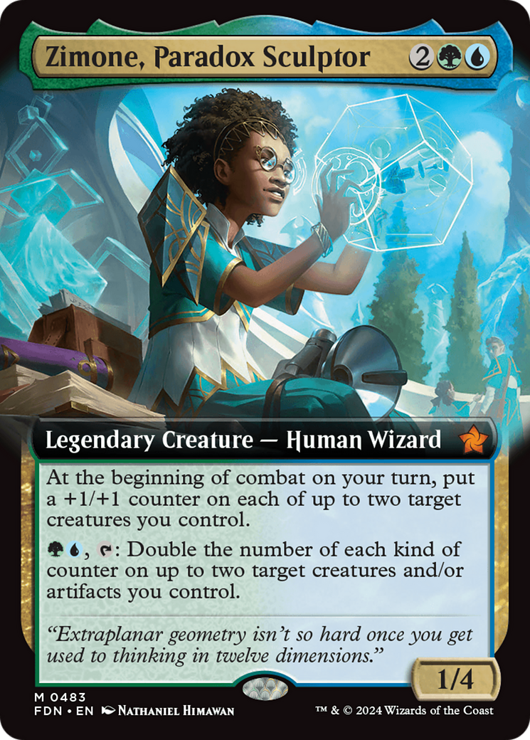 Zimone, Paradox Sculptor (FDN-483) [Foundations] (Extended Art) Foil MTG Single Wizards of the Coast