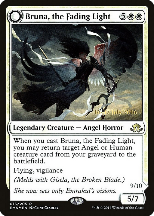 Bruna, the Fading Light (PRE-015) [Eldritch Moon Promos] Foil MTG Single Wizards of the Coast