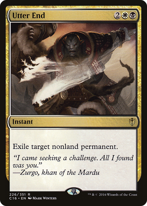 Utter End (C16-226) [Commander 2016] MTG Single Wizards of the Coast