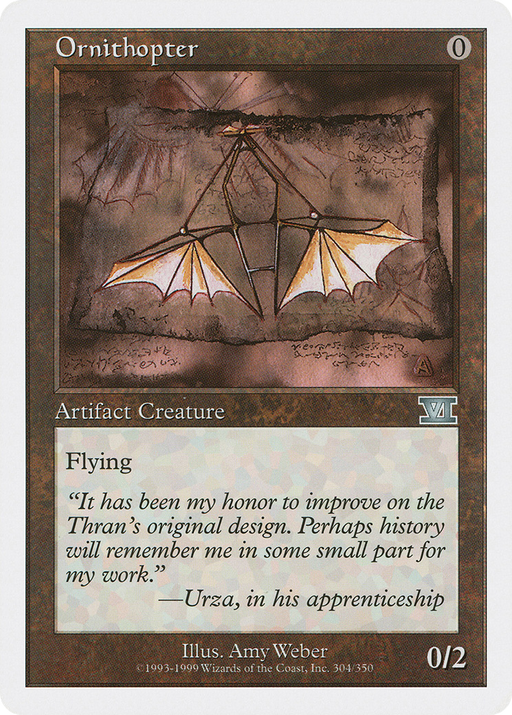 Ornithopter (6ED-304) [Classic Sixth Edition] MTG Single Wizards of the Coast