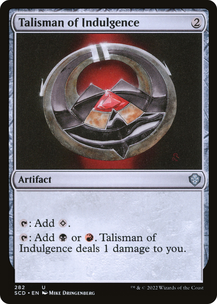 Talisman of Indulgence (SCD-282) [Starter Commander Decks] MTG Single Wizards of the Coast