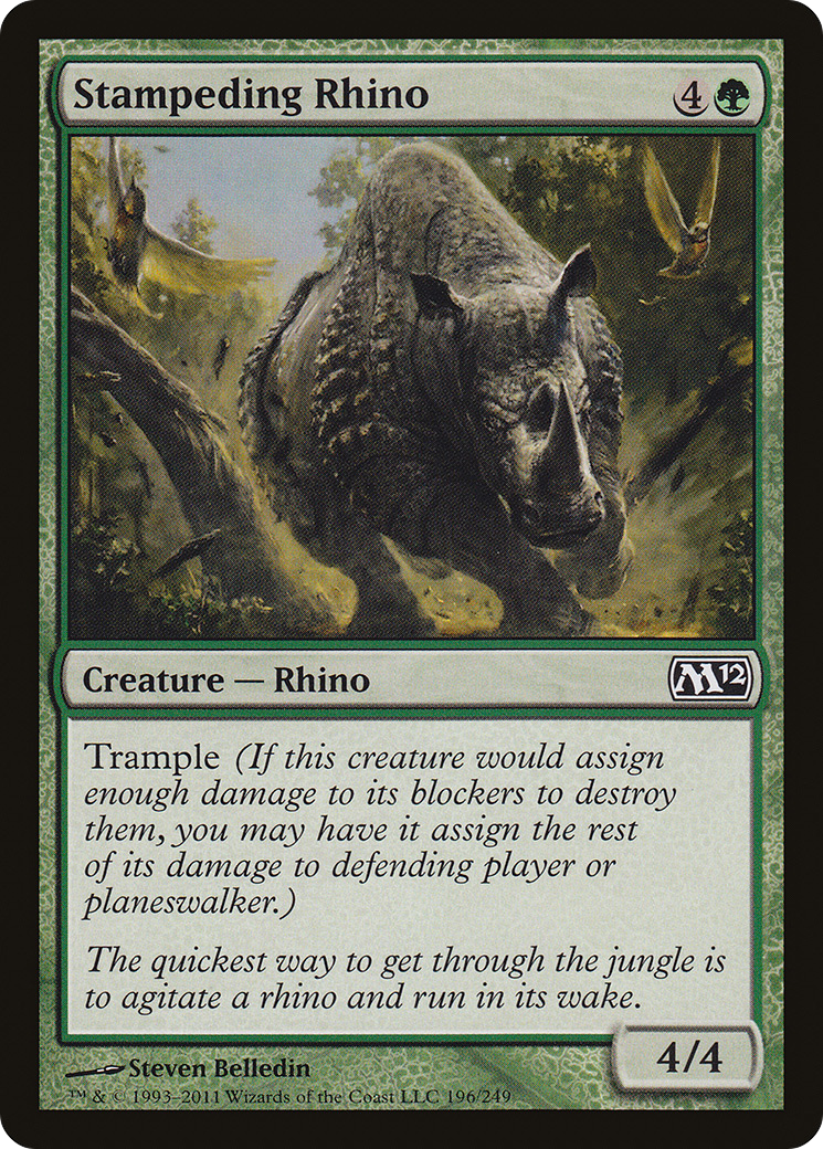 Stampeding Rhino (M12-196) [Magic 2012] MTG Single Wizards of the Coast