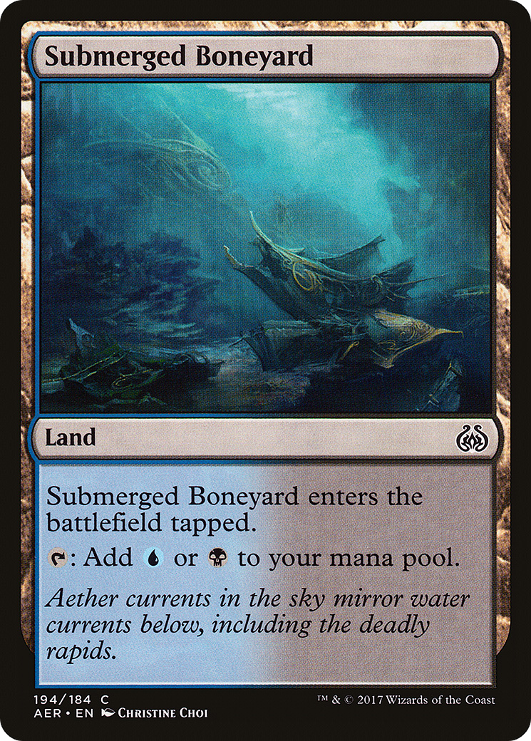 Submerged Boneyard (AER-194) [Aether Revolt] Foil MTG Single Wizards of the Coast