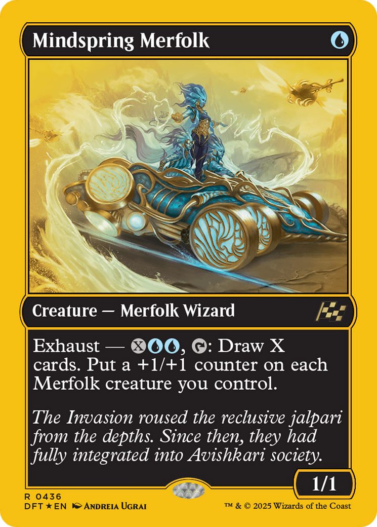 Mindspring Merfolk (First-Place Foil) (DFT-436) [Aetherdrift] Foil MTG Single Wizards of the Coast