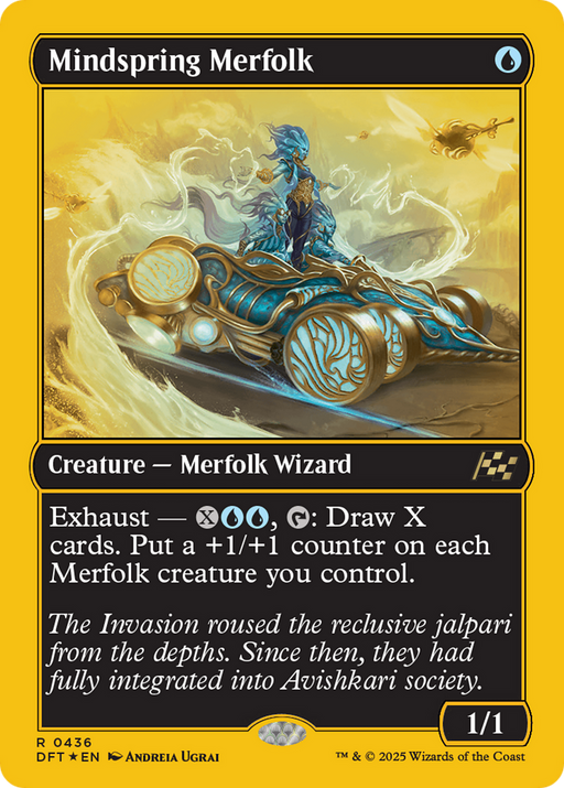 Mindspring Merfolk (First-Place Foil) (DFT-436) [Aetherdrift] Foil MTG Single Wizards of the Coast