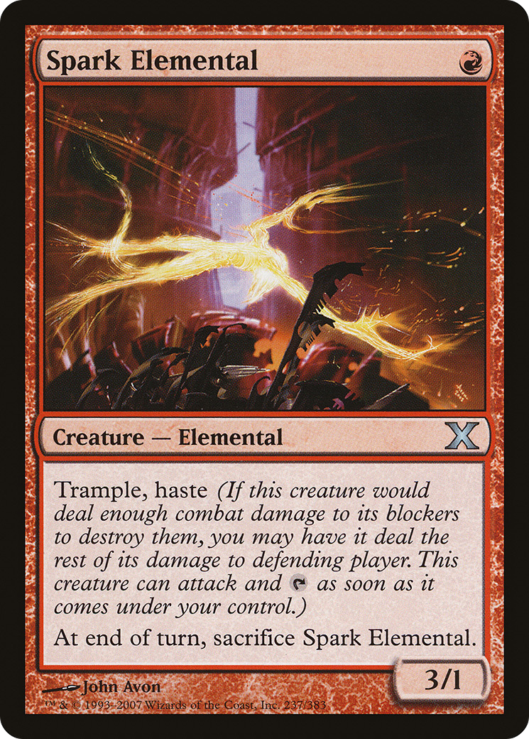 Spark Elemental (10E-237) [Tenth Edition] MTG Single Wizards of the Coast