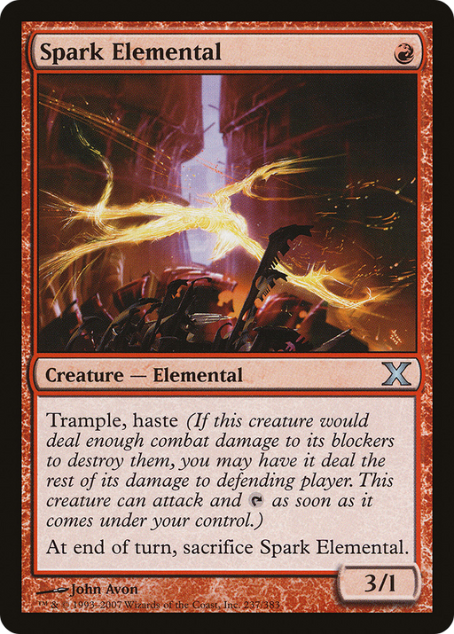 Spark Elemental (10E-237) [Tenth Edition] MTG Single Wizards of the Coast