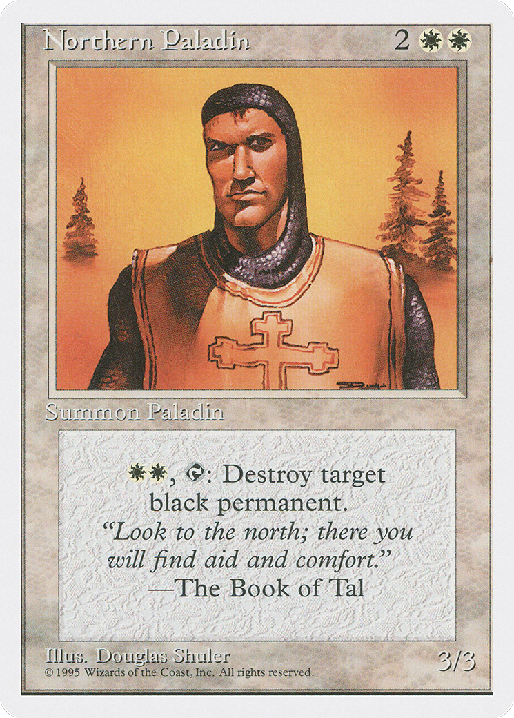 Northern Paladin (4ED-037) [Fourth Edition] MTG Single Magic: The Gathering
