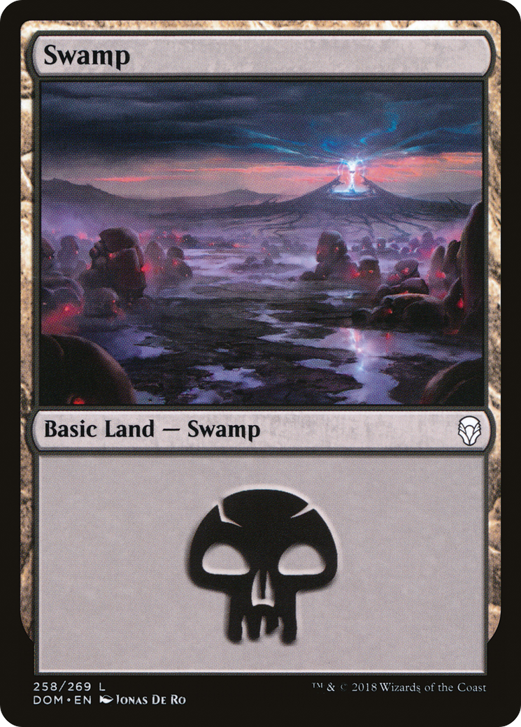 Swamp (DOM-258) [Dominaria] Foil MTG Single Wizards of the Coast
