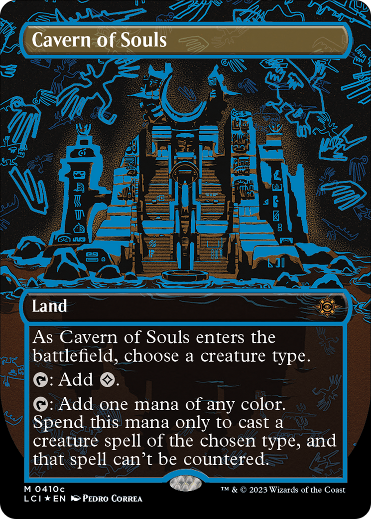 Cavern of Souls (0410c) (LCI-410C) [The Lost Caverns of Ixalan] (Borderless) Foil MTG Single Wizards of the Coast