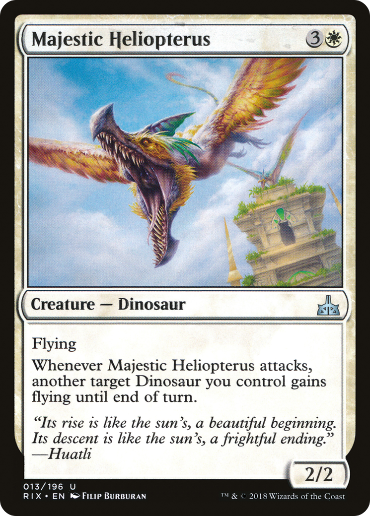Majestic Heliopterus (RIX-013) [Rivals of Ixalan] Foil MTG Single Wizards of the Coast