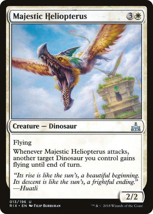Majestic Heliopterus (RIX-013) [Rivals of Ixalan] MTG Single Wizards of the Coast