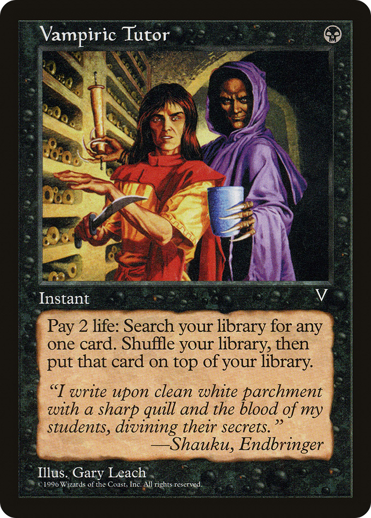 Vampiric Tutor (VIS-) [Visions] MTG Single Wizards of the Coast