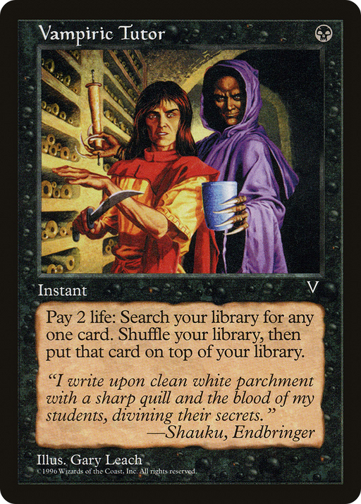 Vampiric Tutor (VIS-) [Visions] MTG Single Wizards of the Coast