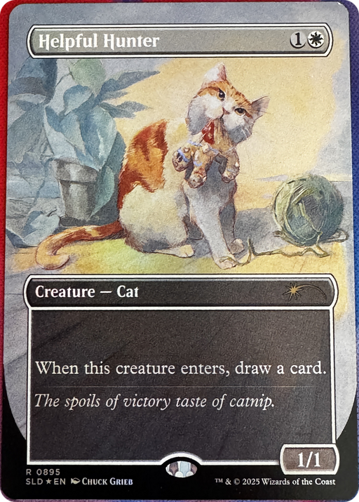 Helpful Hunter (SLD-895) [Secret Lair] Drop (Borderless) MTG Single Wizards of the Coast