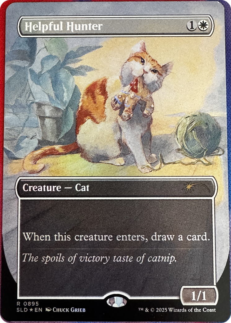 Helpful Hunter (0895) (SLD-895) [Secret Lair] Drop (Borderless) MTG Single Wizards of the Coast