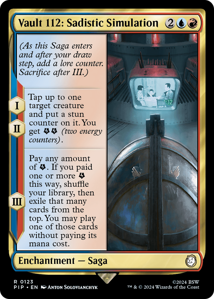 Vault 112: Sadistic Simulation (PIP-123) [Fallout] MTG Single Wizards of the Coast